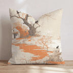 Haunted Black Cat Toile Throw Pillow - Hillcroft Home
