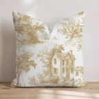 Haunted Countryside Toile Throw Pillow - Hillcroft Home