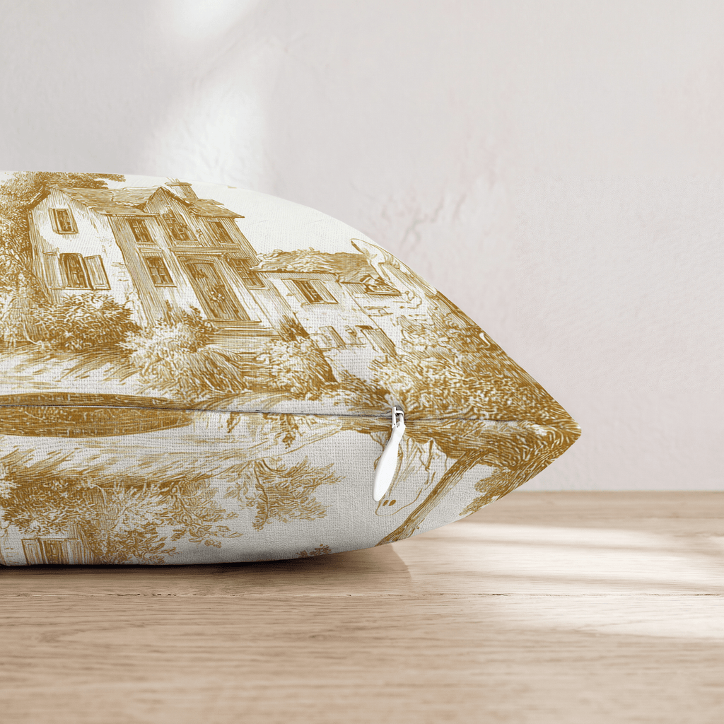 Haunted Countryside Toile Throw Pillow - Hillcroft Home