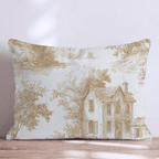 Haunted Countryside Toile Throw Pillow - Hillcroft Home