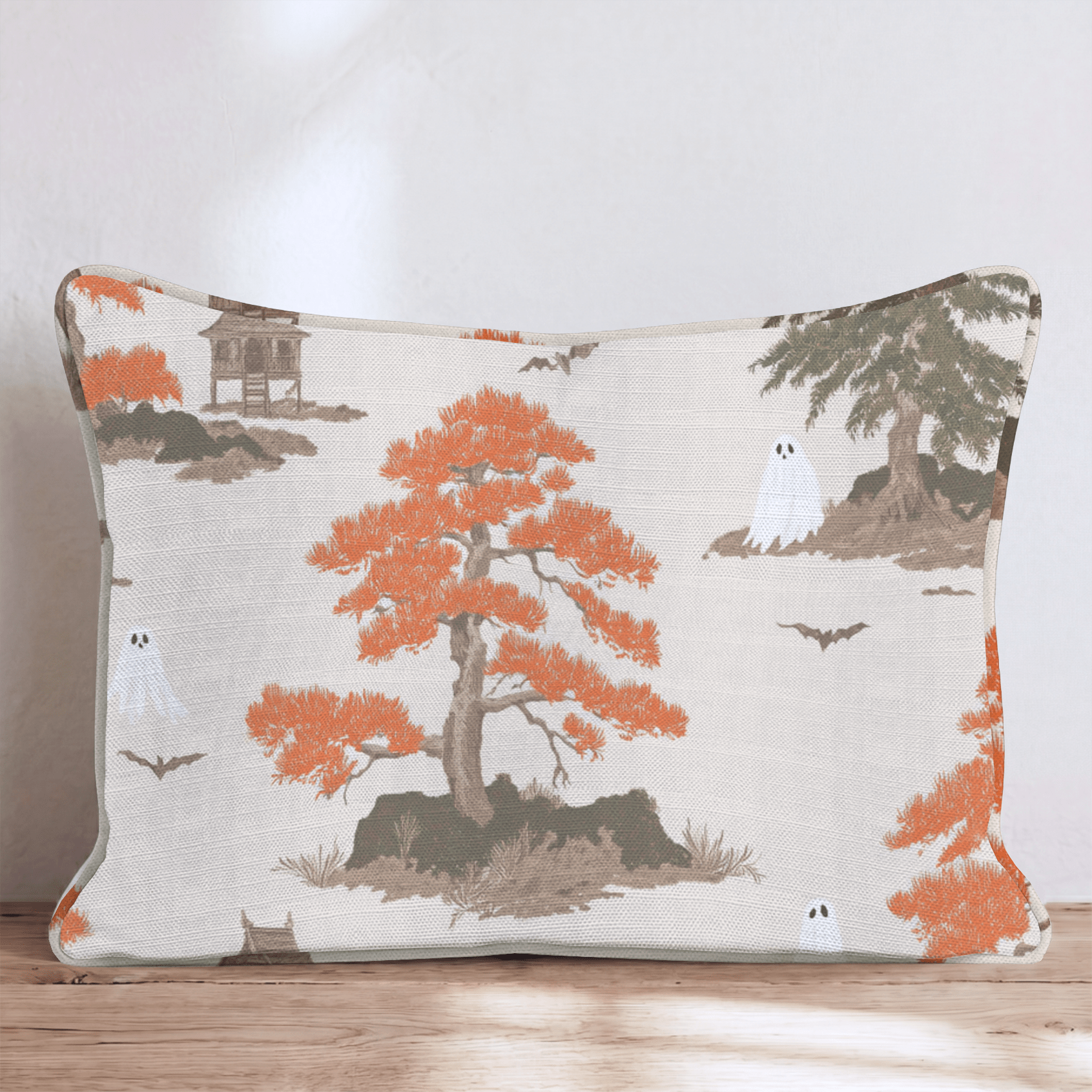 Haunted Forest Toile Throw Pillow - Hillcroft Home