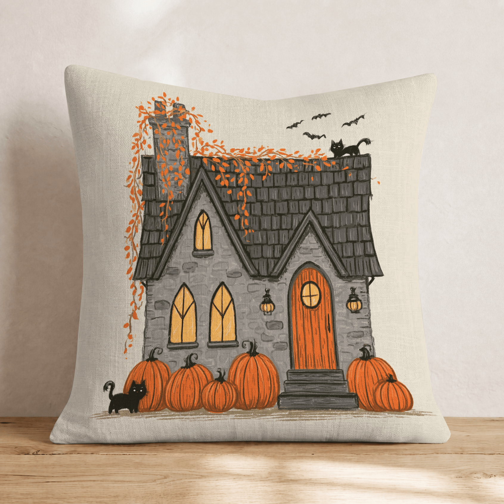 Haunted House Throw Pillow - Hillcroft Home