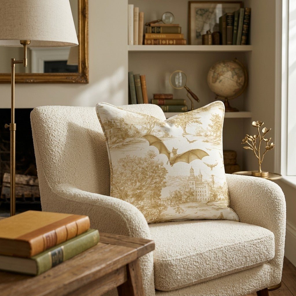 Haunted Woodland Toile Throw Pillow - Hillcroft Home