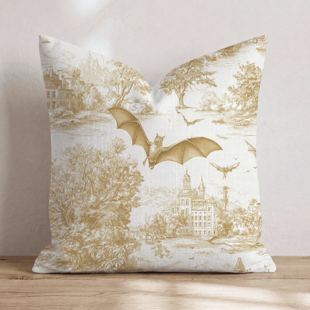 Haunted Woodland Toile Throw Pillow - Hillcroft Home