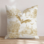 Haunted Woodland Toile Throw Pillow - Hillcroft Home