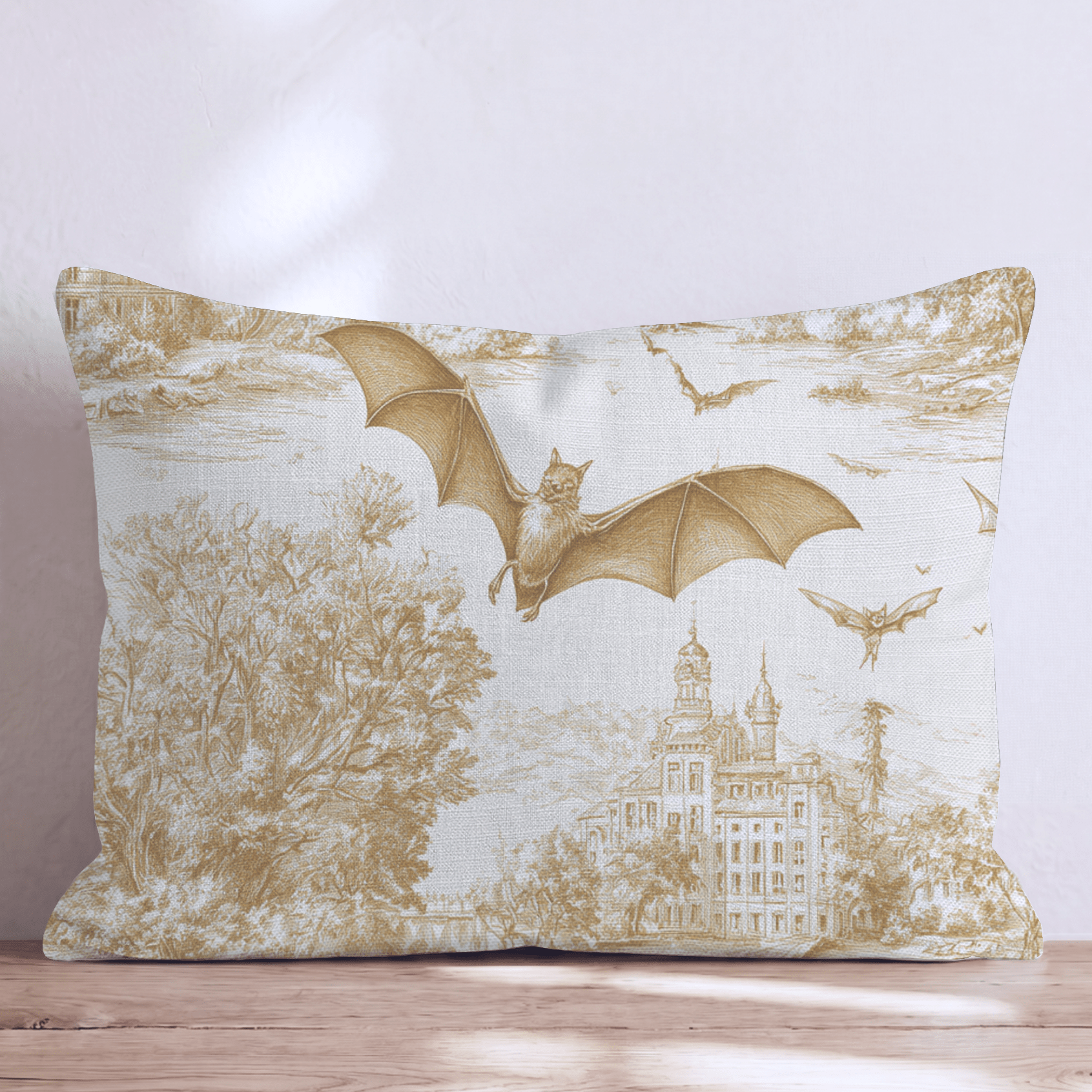 Haunted Woodland Toile Throw Pillow - Hillcroft Home