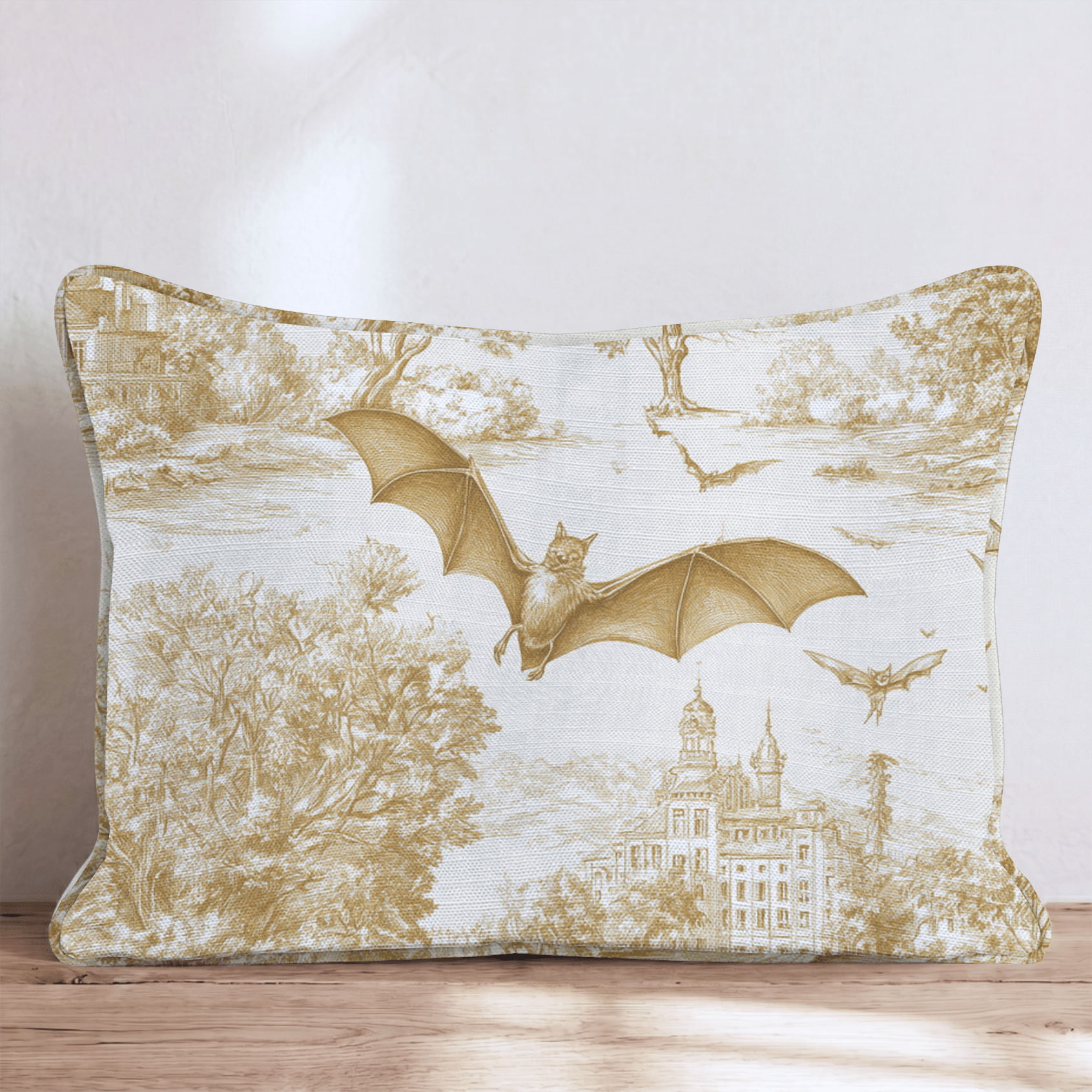 Haunted Woodland Toile Throw Pillow - Hillcroft Home