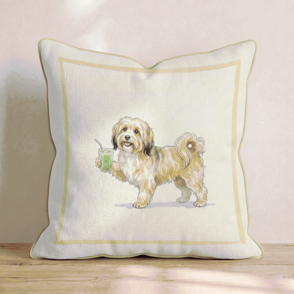Havanese Matcha Throw Pillow - Hillcroft Home