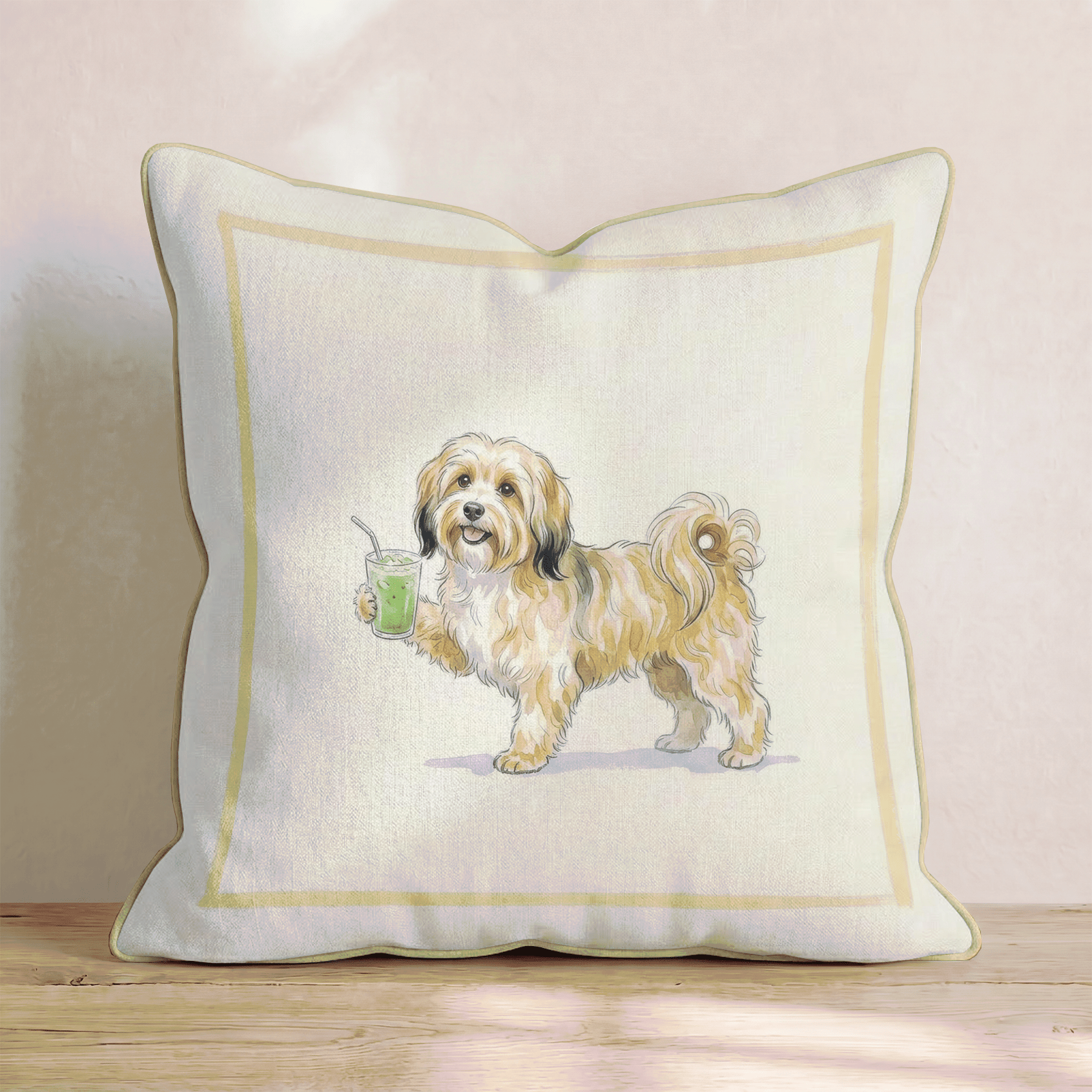 Havanese Matcha Throw Pillow - Hillcroft Home