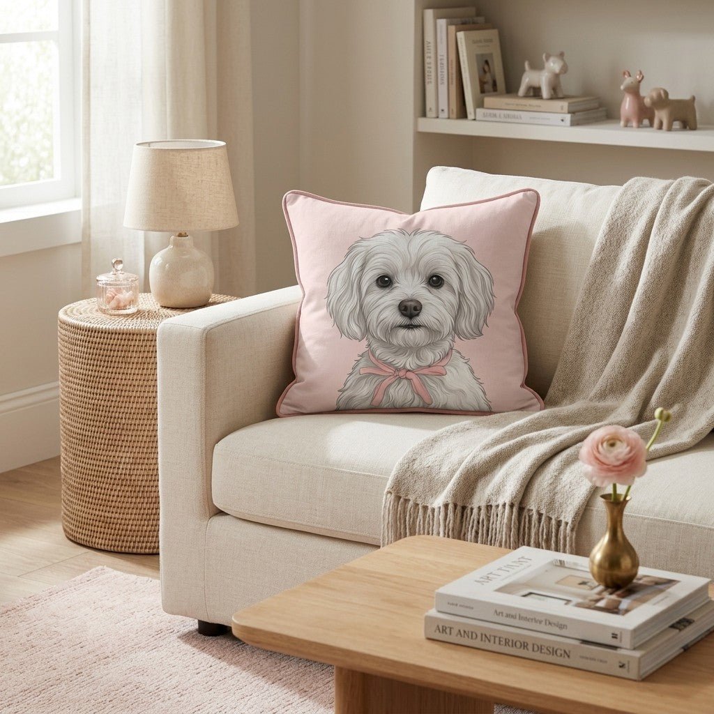 Havenese Portrait Throw Pillow - Hillcroft Home