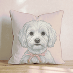 Havenese Portrait Throw Pillow - Hillcroft Home