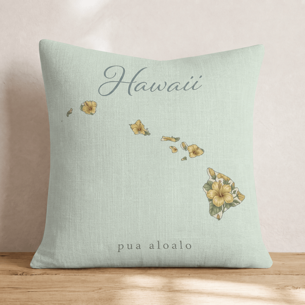 Hawaii State Flower Throw Pillow - Hillcroft Home