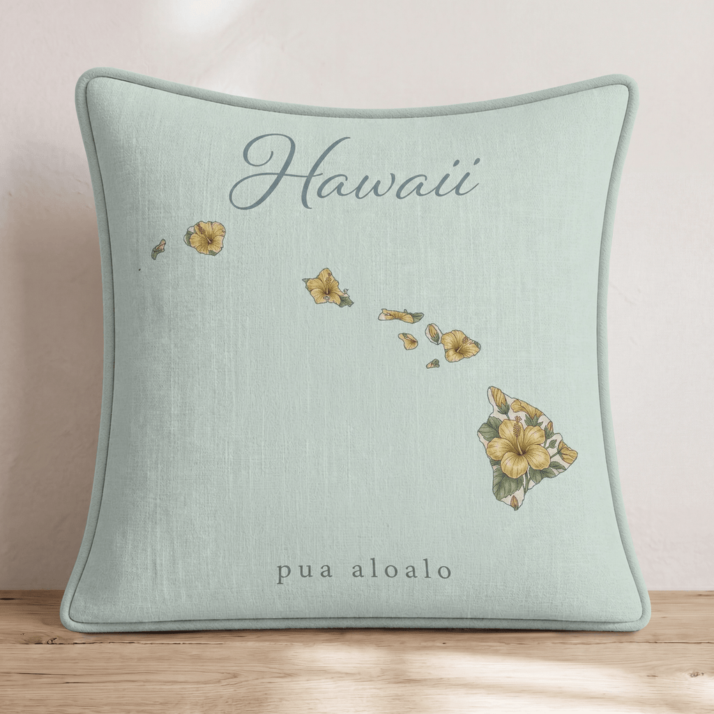 Hawaii State Flower Throw Pillow - Hillcroft Home