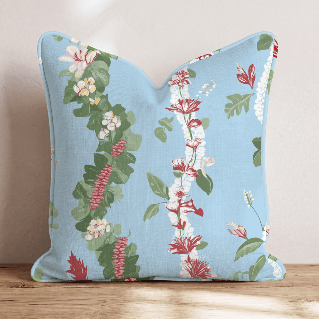 Hawaiian Lei Stripe Throw Pillow - Hillcroft Home