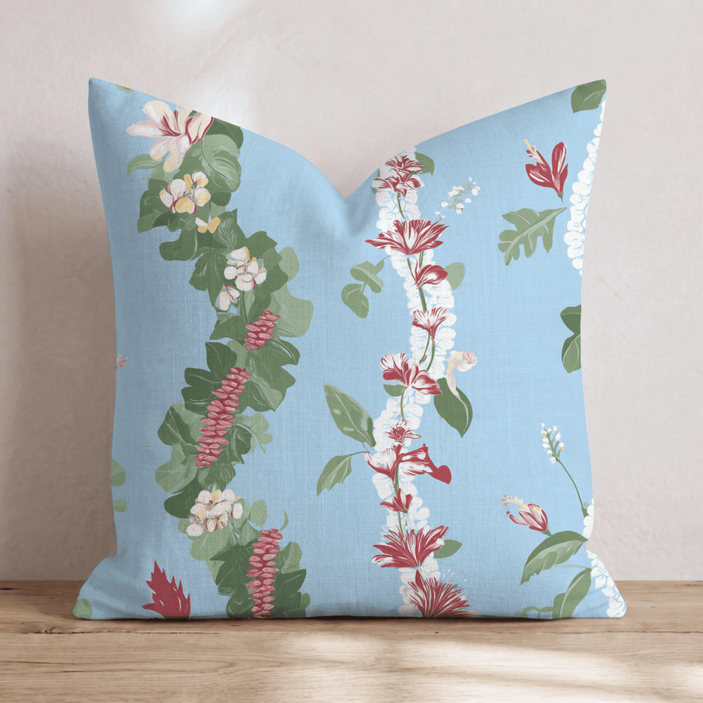 Hawaiian Lei Stripe Throw Pillow - Hillcroft Home