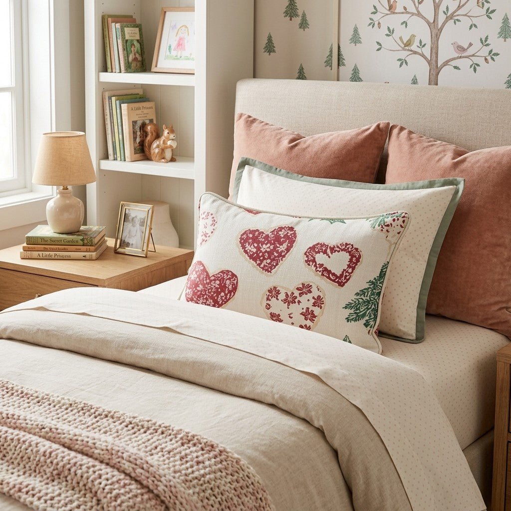 Heart Cookie Holly Classic Throw Pillow - Hillcroft Home
