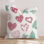 Heart Cookie Holly Classic Throw Pillow - Hillcroft Home