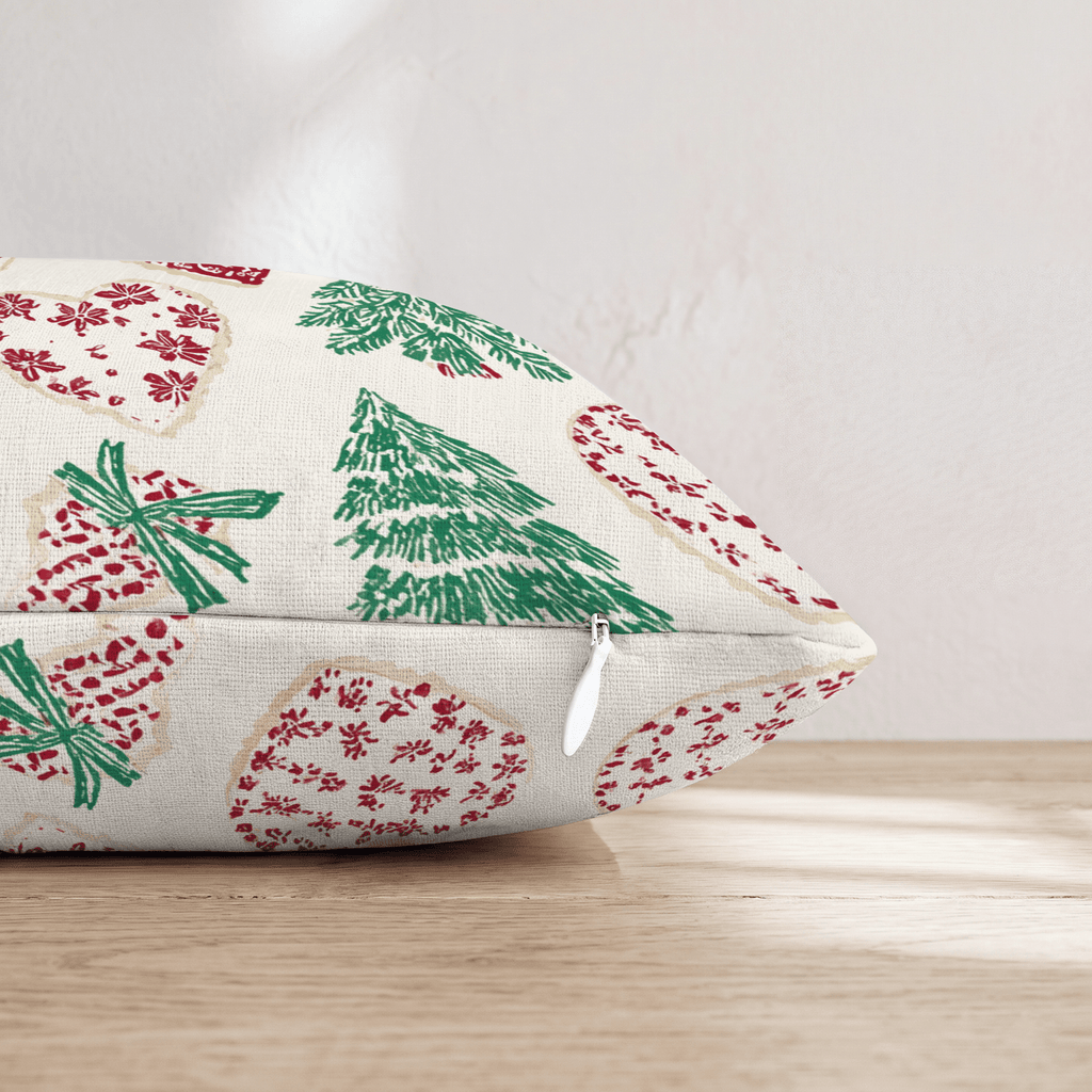 Heart Cookie Holly Classic Throw Pillow - Hillcroft Home
