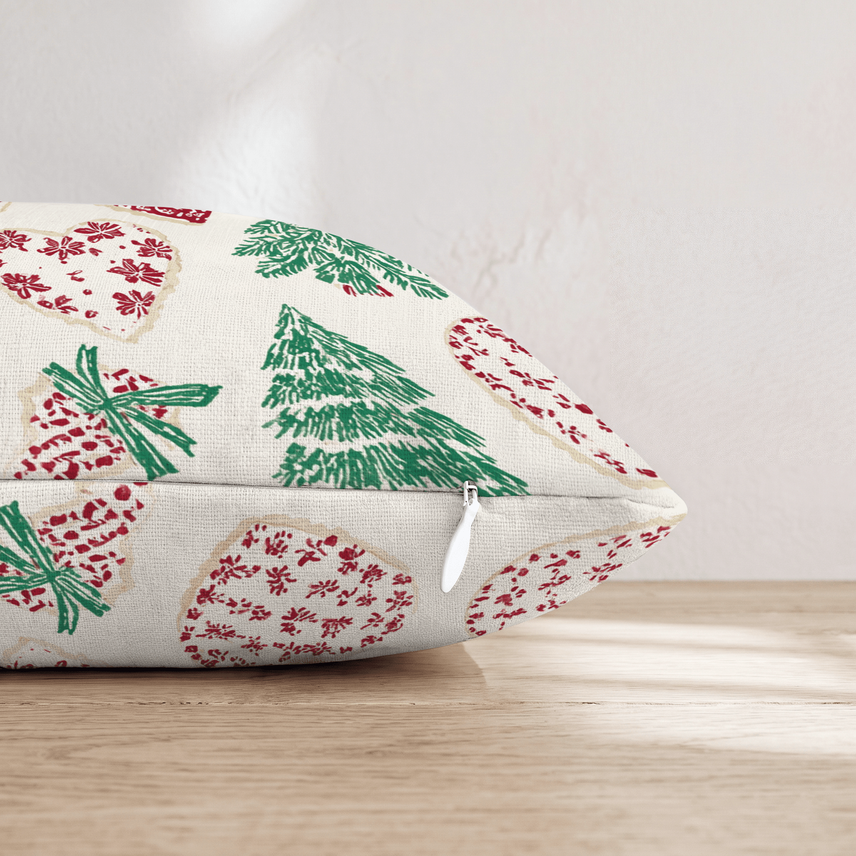 Heart Cookie Holly Classic Throw Pillow - Hillcroft Home