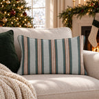 Hearthside Stripe Copper Throw Pillow throw pillow - Hillcroft Home