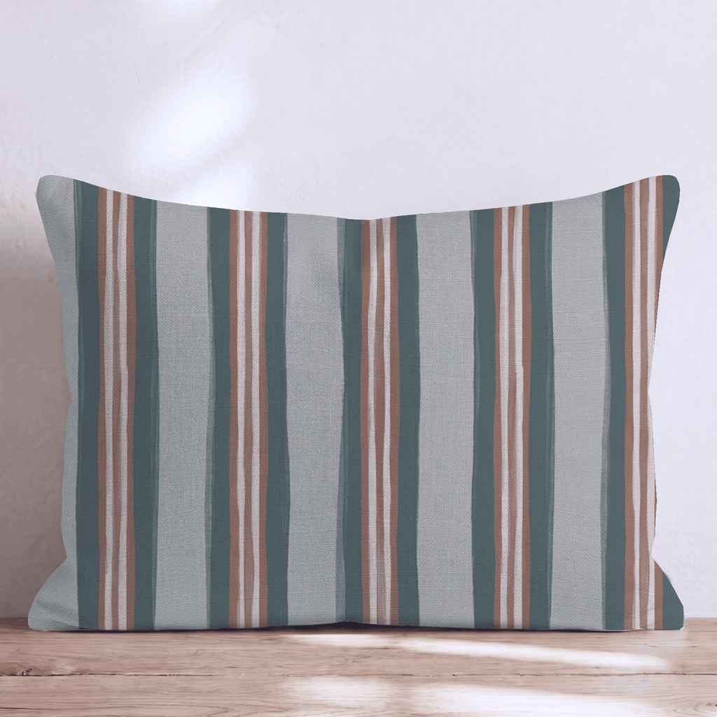 Hearthside Stripe Copper Throw Pillow throw pillow - Hillcroft Home
