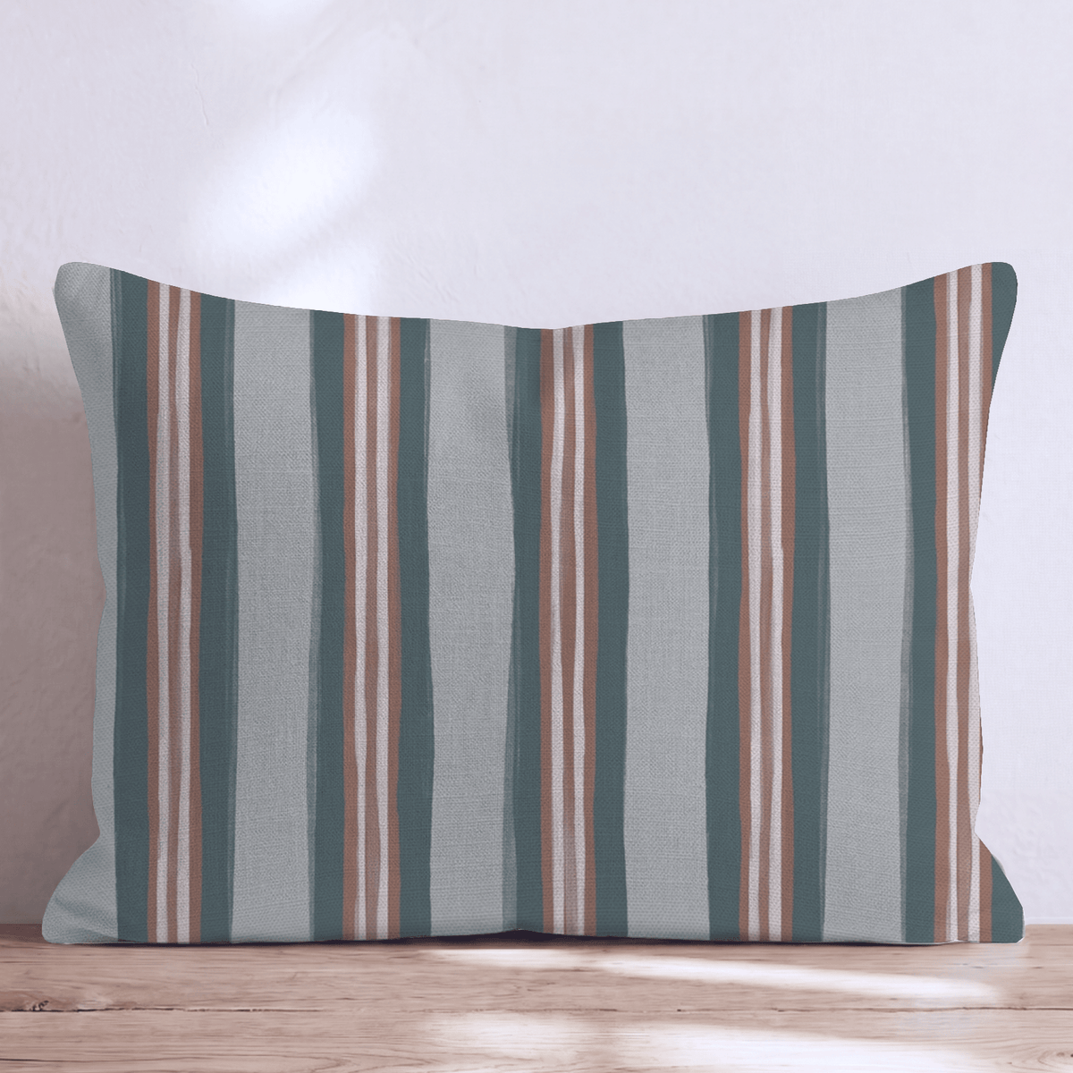 Hearthside Stripe Copper Throw Pillow throw pillow - Hillcroft Home