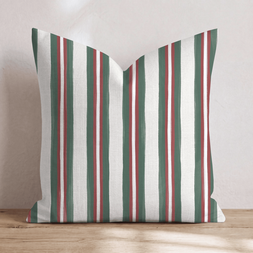 Hearthside Stripe Fir Throw Pillow throw pillow - Hillcroft Home