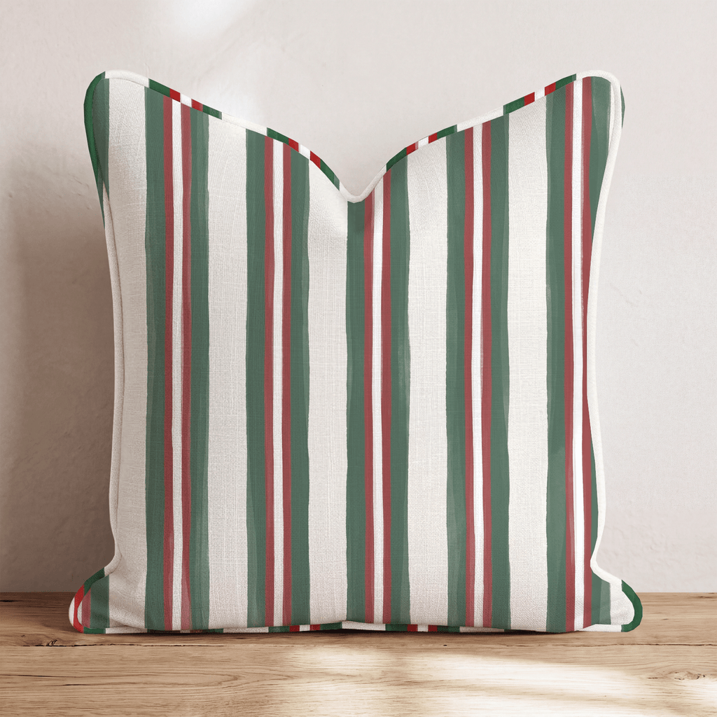 Hearthside Stripe Fir Throw Pillow throw pillow - Hillcroft Home