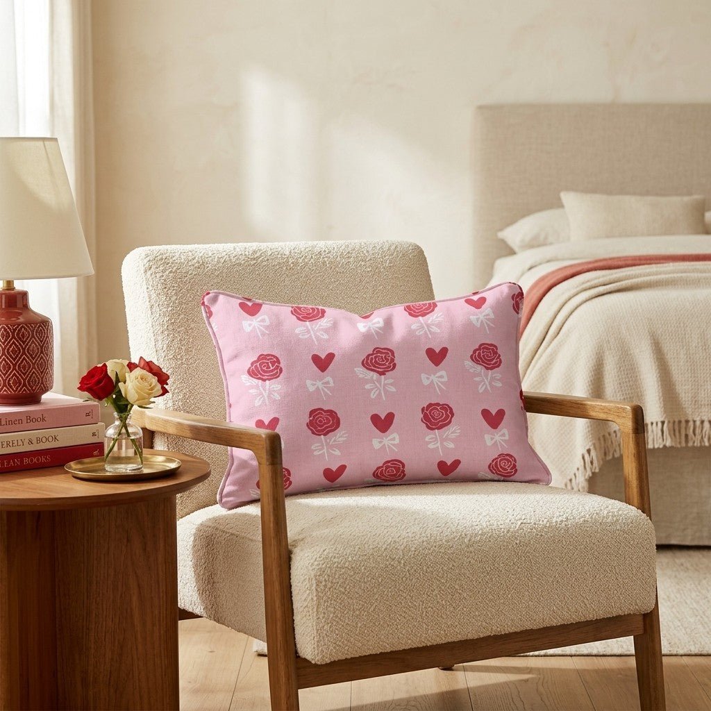Hearts Aflutter Throw Pillow - Hillcroft Home