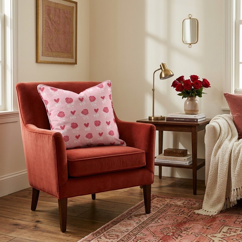 Hearts Aflutter Throw Pillow - Hillcroft Home