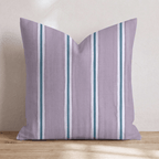 Heather & Teal Ticking Throw Pillow throw pillow - Hillcroft Home