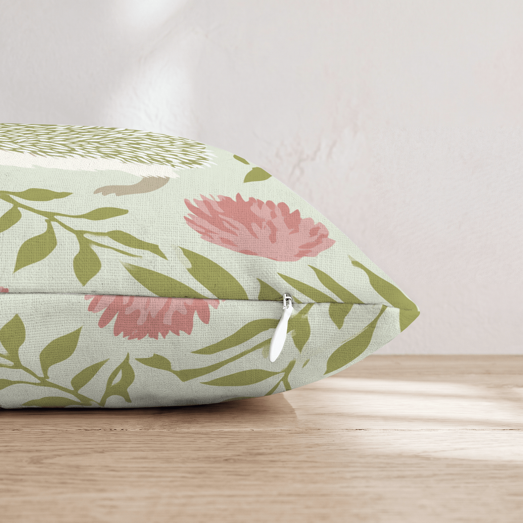 Hedgehog Garden Throw Pillow - Hillcroft Home