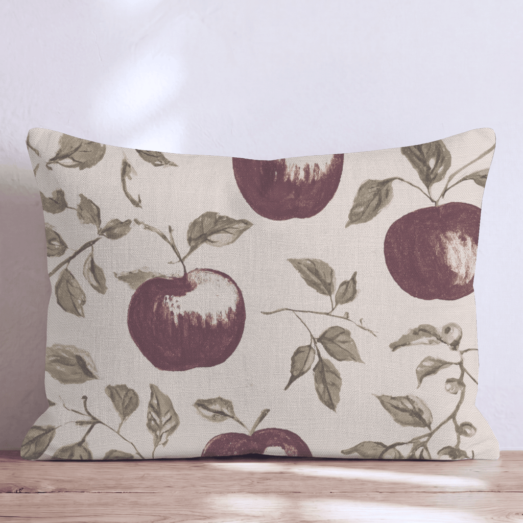 Heirloom Apple Print Throw Pillow - Hillcroft Home