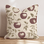Heirloom Apple Print Throw Pillow - Hillcroft Home