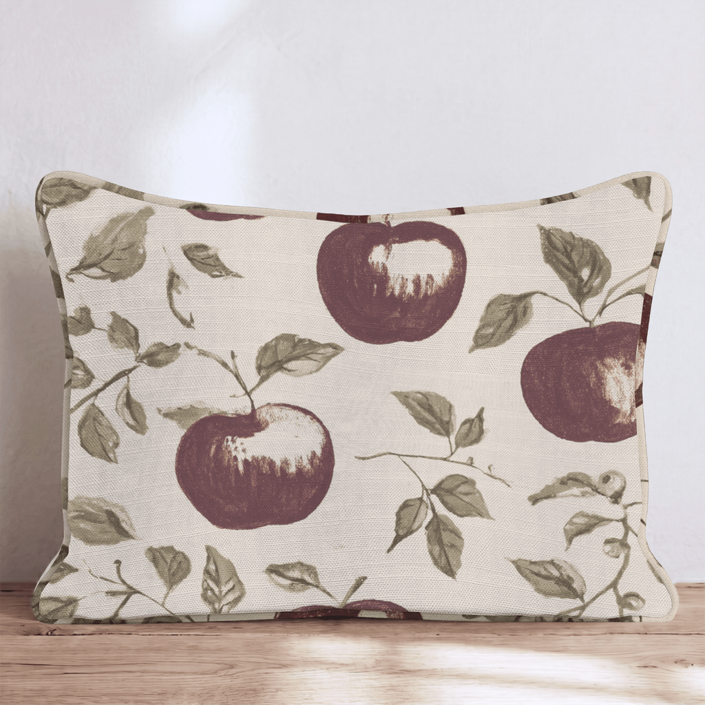 Heirloom Apple Print Throw Pillow - Hillcroft Home