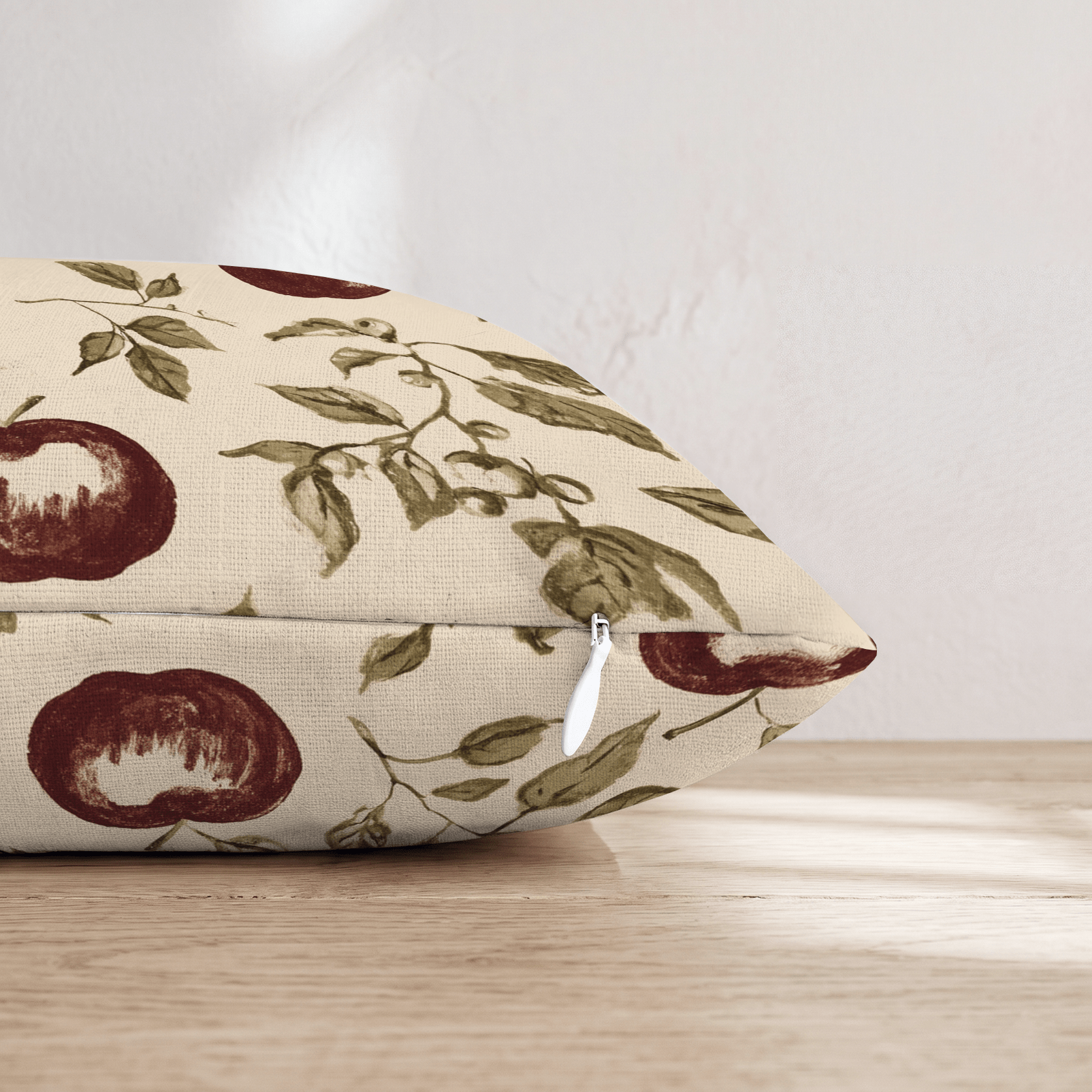 Heirloom Apple Print Throw Pillow - Hillcroft Home
