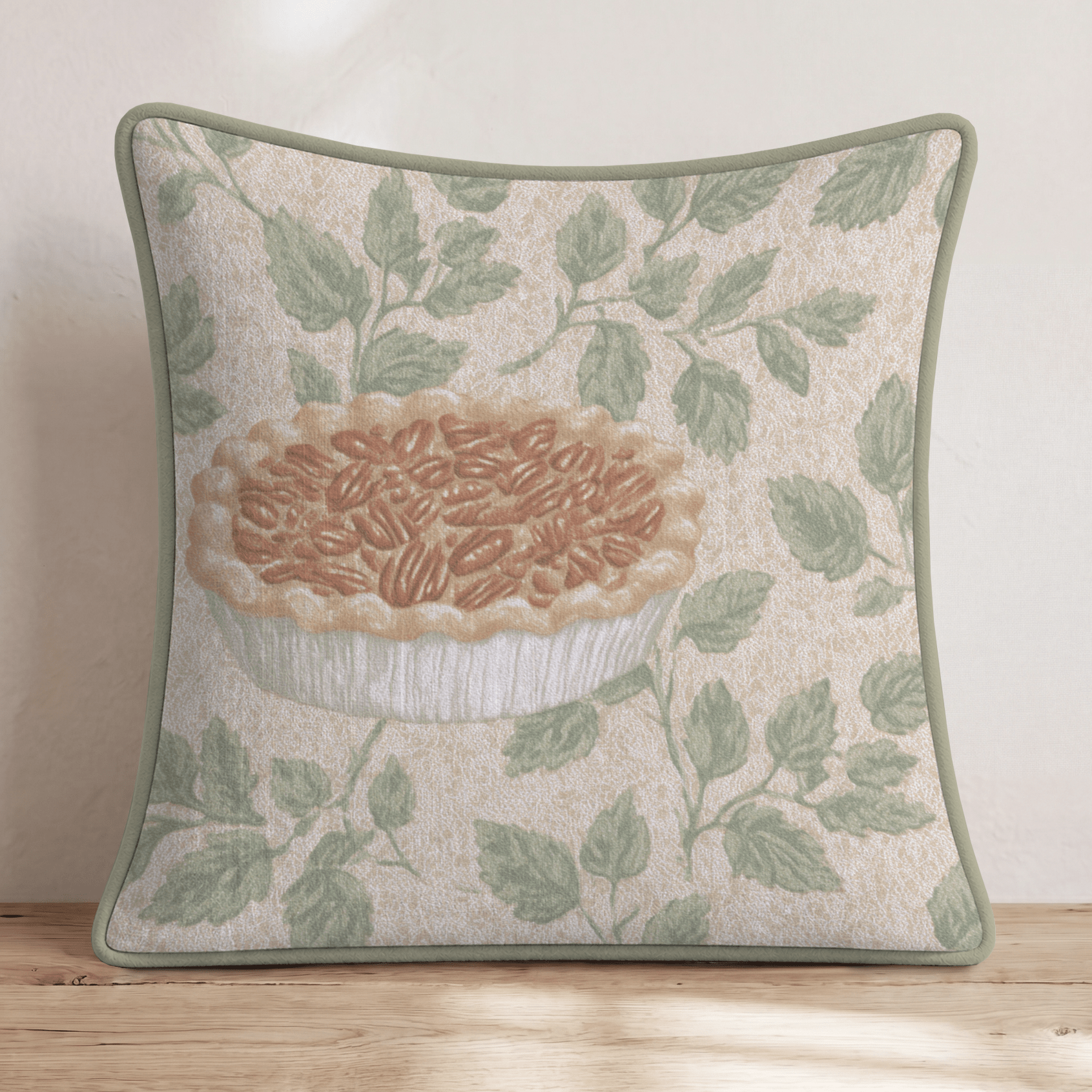 Heirloom Pecan Pie Throw Pillow - Hillcroft Home