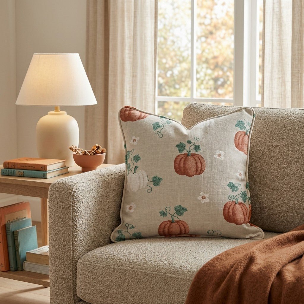 Heirloom Pumpkin Patch Throw Pillow - Hillcroft Home