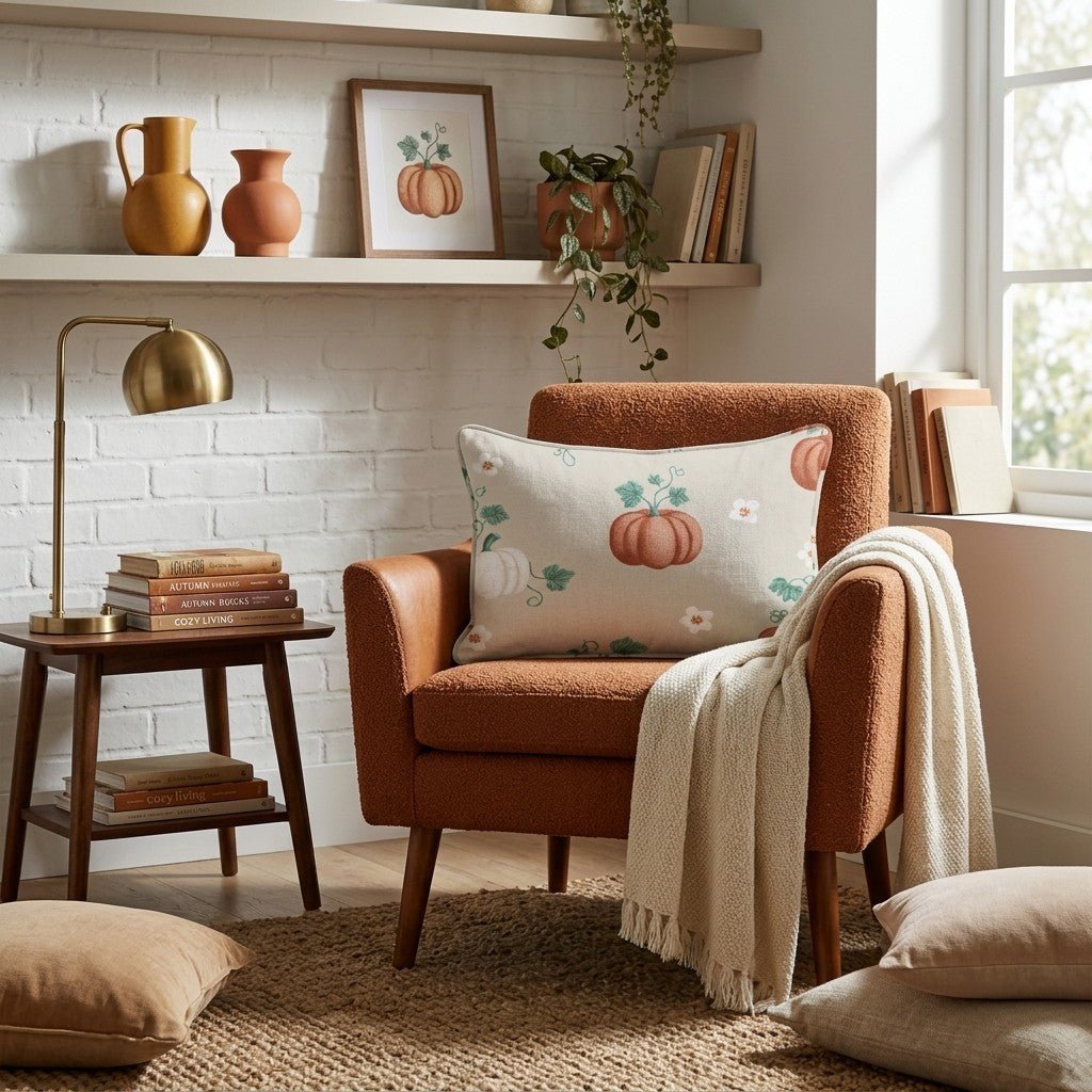 Heirloom Pumpkin Patch Throw Pillow - Hillcroft Home