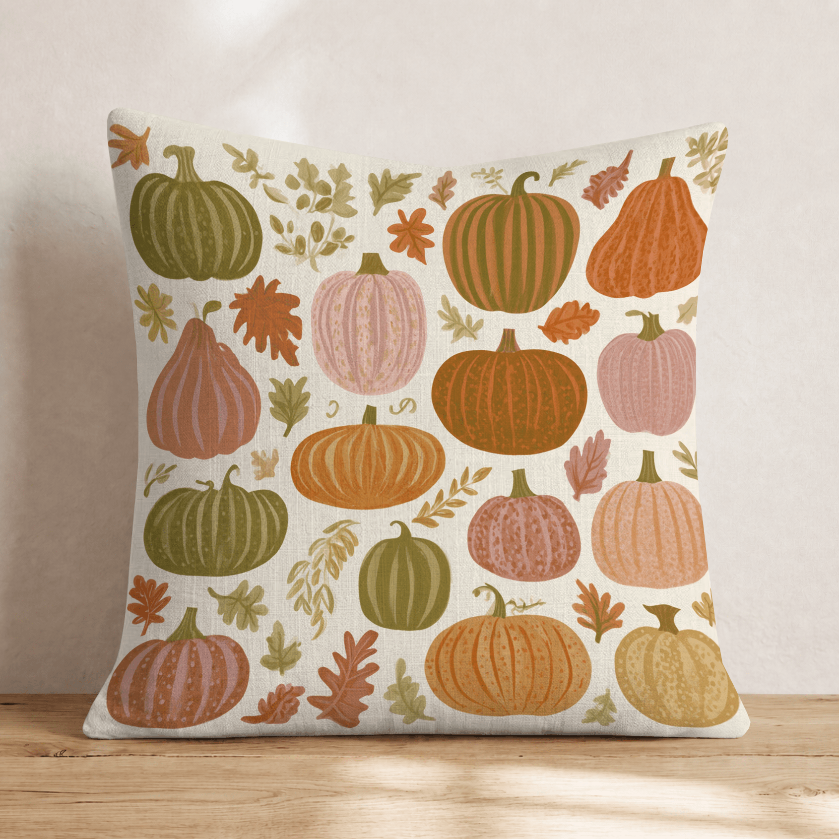 Heirloom Pumpkins Throw Pillow - Hillcroft Home