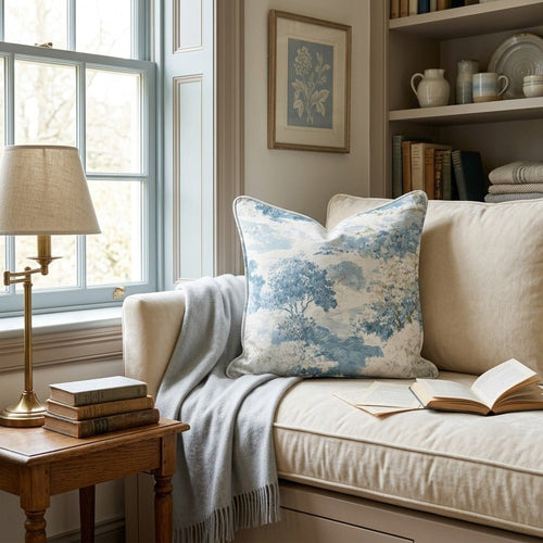 Heirloom Toile Throw Pillow - Hillcroft Home
