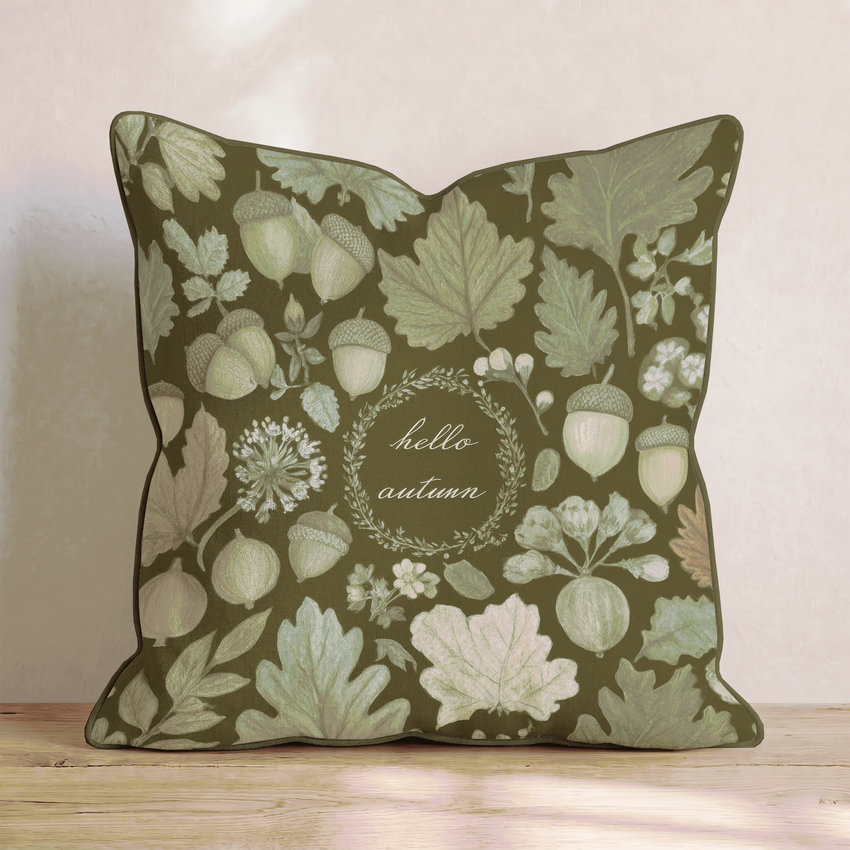 Hello Autumn Throw Pillow - Hillcroft Home