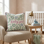 Hello Baby Girl Throw Pillow - Hillcroft Home