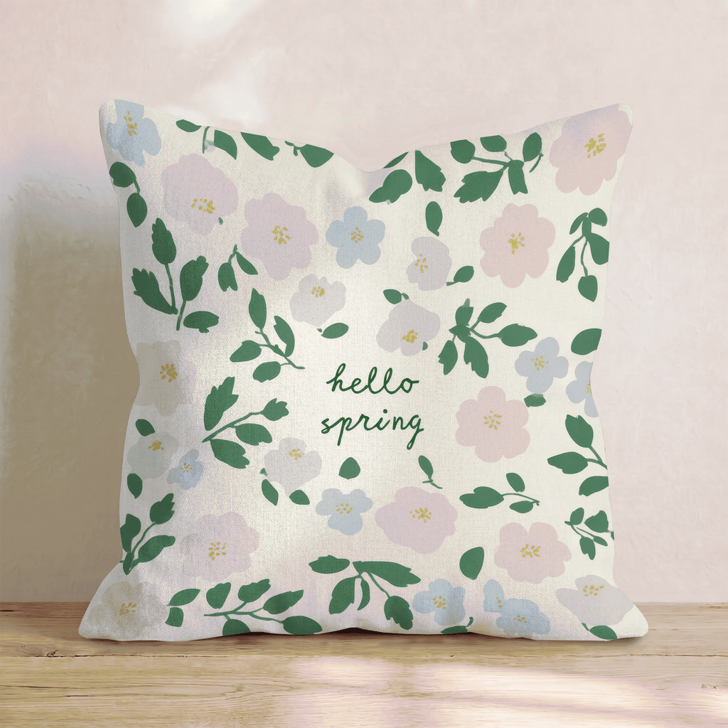 Hello Spring Throw Pillow - Hillcroft Home