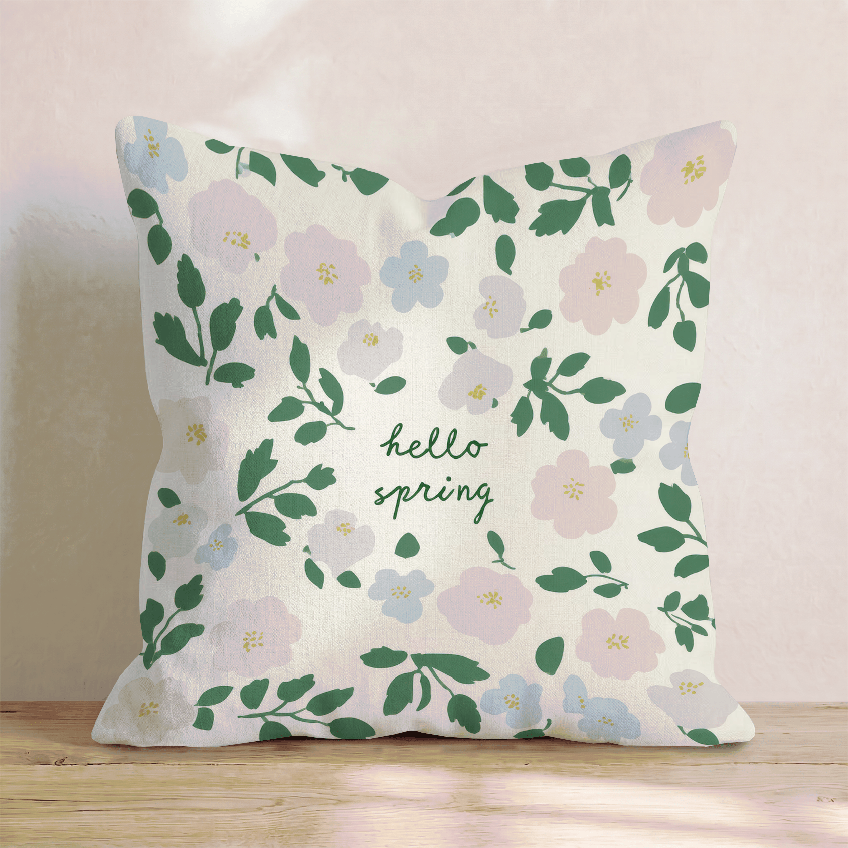 Hello Spring Throw Pillow - Hillcroft Home