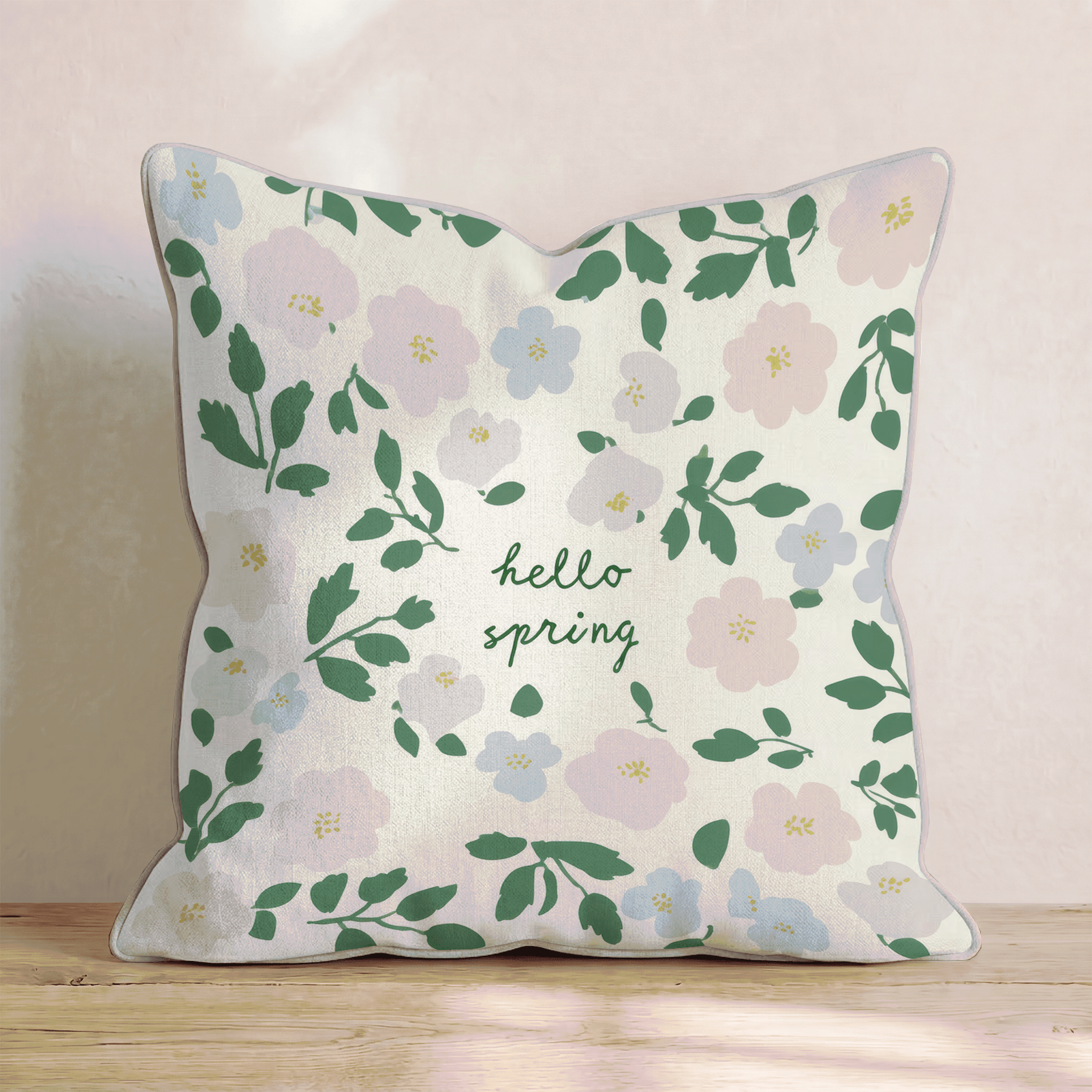 Hello Spring Throw Pillow - Hillcroft Home