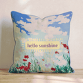 hello sunshine Throw Pillow - Hillcroft Home