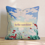hello sunshine Throw Pillow - Hillcroft Home