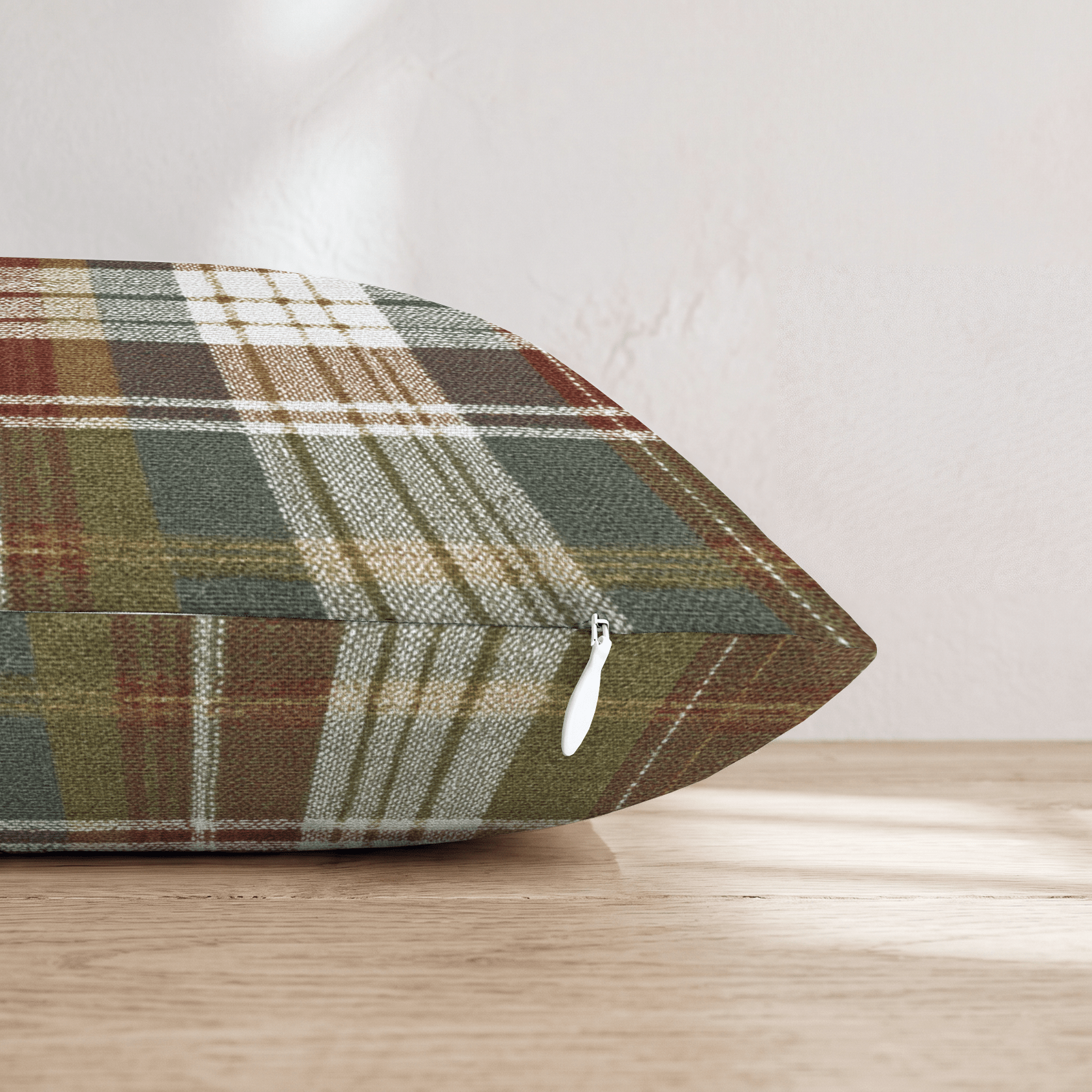 Heritage Autumn Tartan Throw Pillow - Hillcroft Home