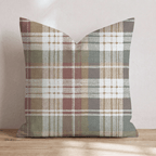 Heritage Autumn Tartan Throw Pillow - Hillcroft Home